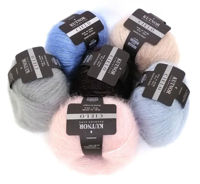 Долгожданное весеннее поступление пряжи Cielo от бренда Kutnor,в её составе 70% суперкид мохера и 30% натурального шёлка