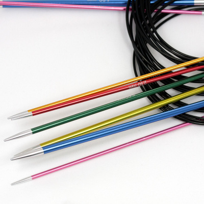 Спицы круговые "Zing" 100см, KnitPro, цветные